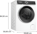 Bosch WGH256A0ES, lavadora de carga frontal, 10kg, 1600rpm, i-Dos, EcoSilence, tambor WaveDrum, serie 6, clase A
