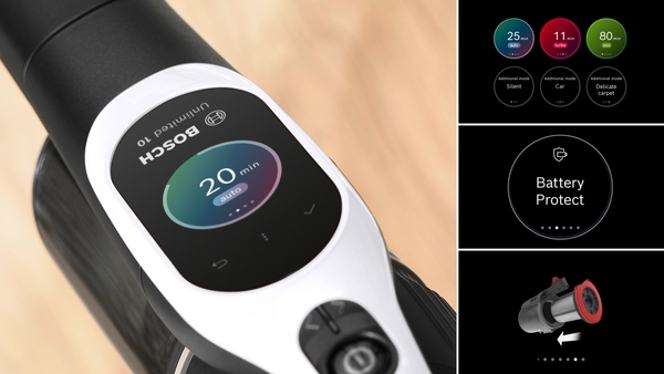 Bosch BCS1041WAC, aspirador sin cable, MicroClean, TurboSpin, unlimited 10, blanco