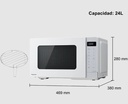 Panasonic NN-K35NWMEPG, horno microondas con grill, 24 litros, 900w, blanco