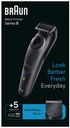 Braun BT5420, afeitadora eléctrica, 40 ajustes de longitud, 4 accesorios, series 5, negro