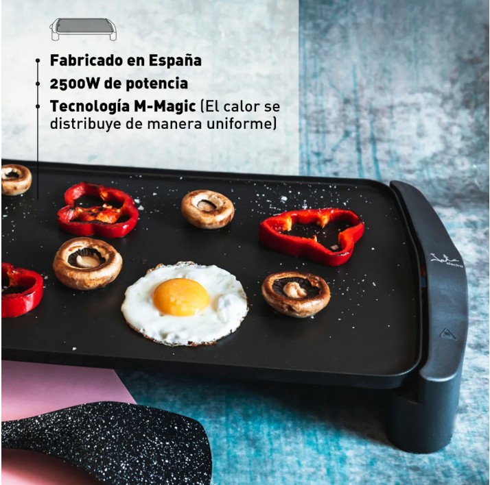 Jata GR555A, plancha de asar, antiadherente, resistencia al rayado, 2500w, 46x28cm