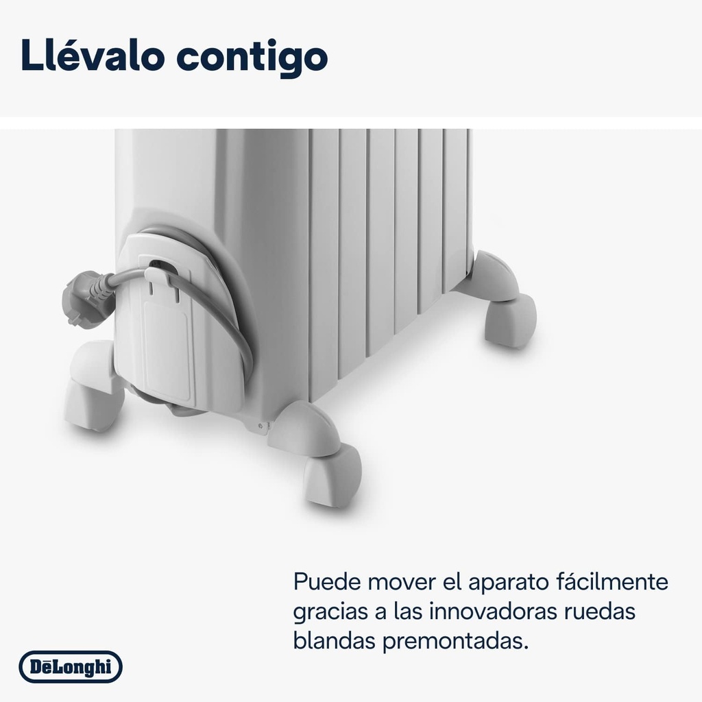 DeLonghi TRD40615, radiador de aceite dragon 4, 1500w, 6 elementos, 3 ajustes potencia, (50€ reembolso)