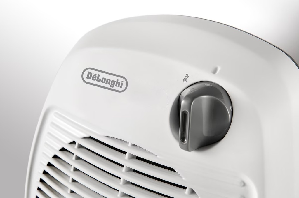 DeLonghi HVA1120, calefactor rápido, 2000w, 20x20cm, protección antigoteo, blanco