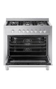Vitrokitchen ST9060IB, cocina de gas butano, 90x60cm, 5 fuegos, horno eléctrico, inox