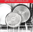 Tefal L8813S, set de sartenes, 2 unidades, 22/26 cm, mango extraíble, revestimiento titanio antiadherente, indicador de calor, acero inox