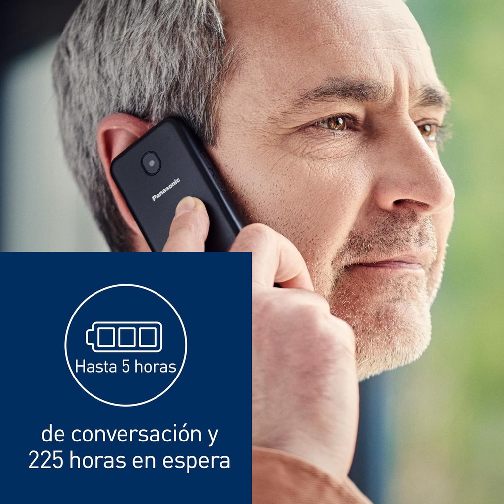 Panasonic KX-TF200 Teléfono Móvil, Doble Banda GSM 900/1800 MHz, LCD TFT en Color de 2,4", Cámara de 0,3 MP, MP3 y Radio FM,