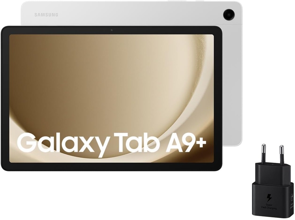 Samsung Galaxy Tab A9+, 11", 64GB, Wi-Fi, color plateado