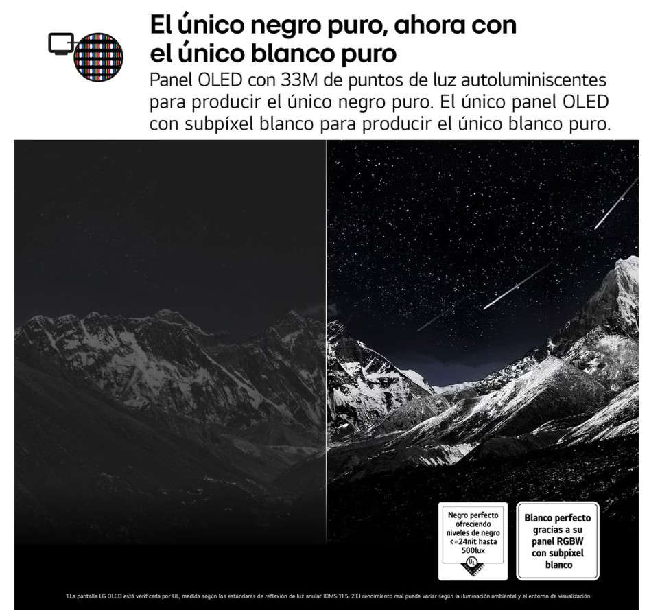 LG OLED97G54LW, TV OLED 97", 4K, 120Hz, procesador 4K IA α11 Gen2, Smart TV