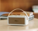 Sangean RA-101, diseño retro de madera y piel sintética, Bluetooth 5.0