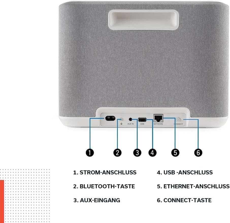 DENON Home 250, Altavoz multiroom con Sistema HEOS Integrado y Control por Voz (Alexa, Google Assistant, Apple Siri)