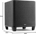 DENON Subwoofer inalámbrico con HEOS Integrado, WiFi, Amplificador de Clase D, Caja de Graves de 8 Pulgadas para Cine en casa y música
