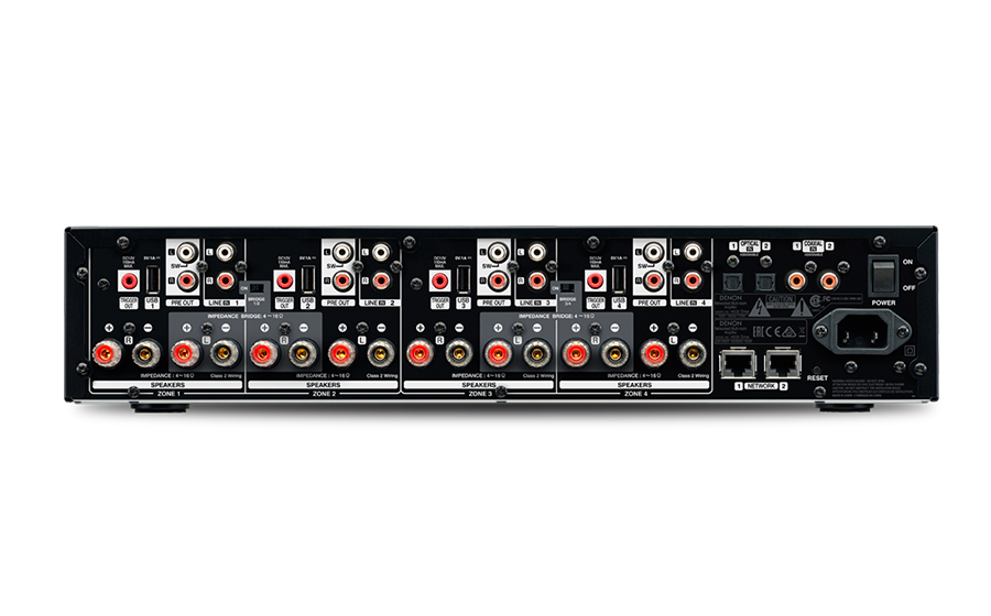 Amplificador Denon Heos Drive HS2, 4 zonas, 8 canales de amplificación 70w, multiroom HEOS.