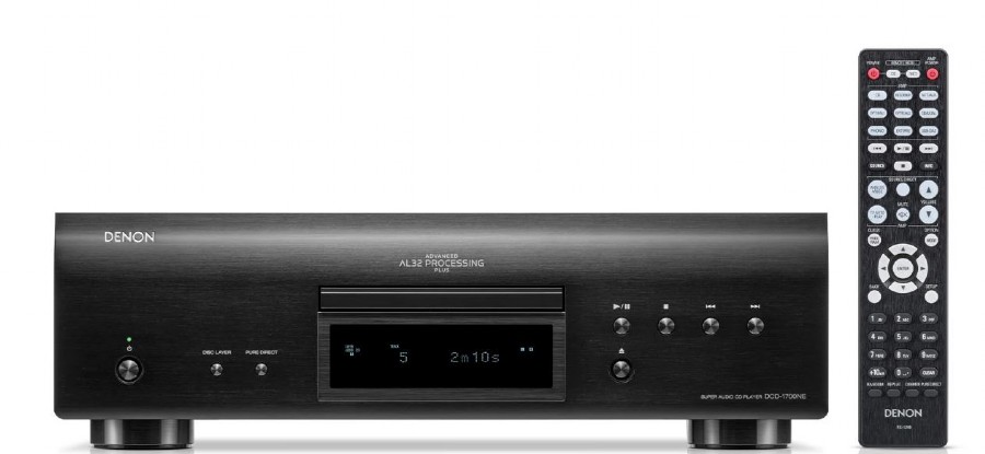Denon DCD-1700NE, reproductor de CD/SACD, convertidor D/A de ultra precisión de 192 kHz/32 bits, diseño resistente a las vibraciones