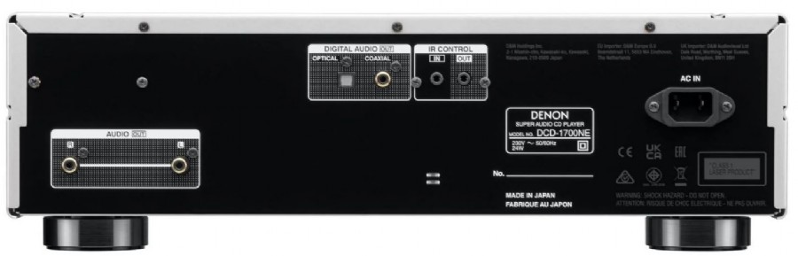 Denon DCD-1700NE, reproductor de CD/SACD, convertidor D/A de ultra precisión de 192 kHz/32 bits, diseño resistente a las vibraciones