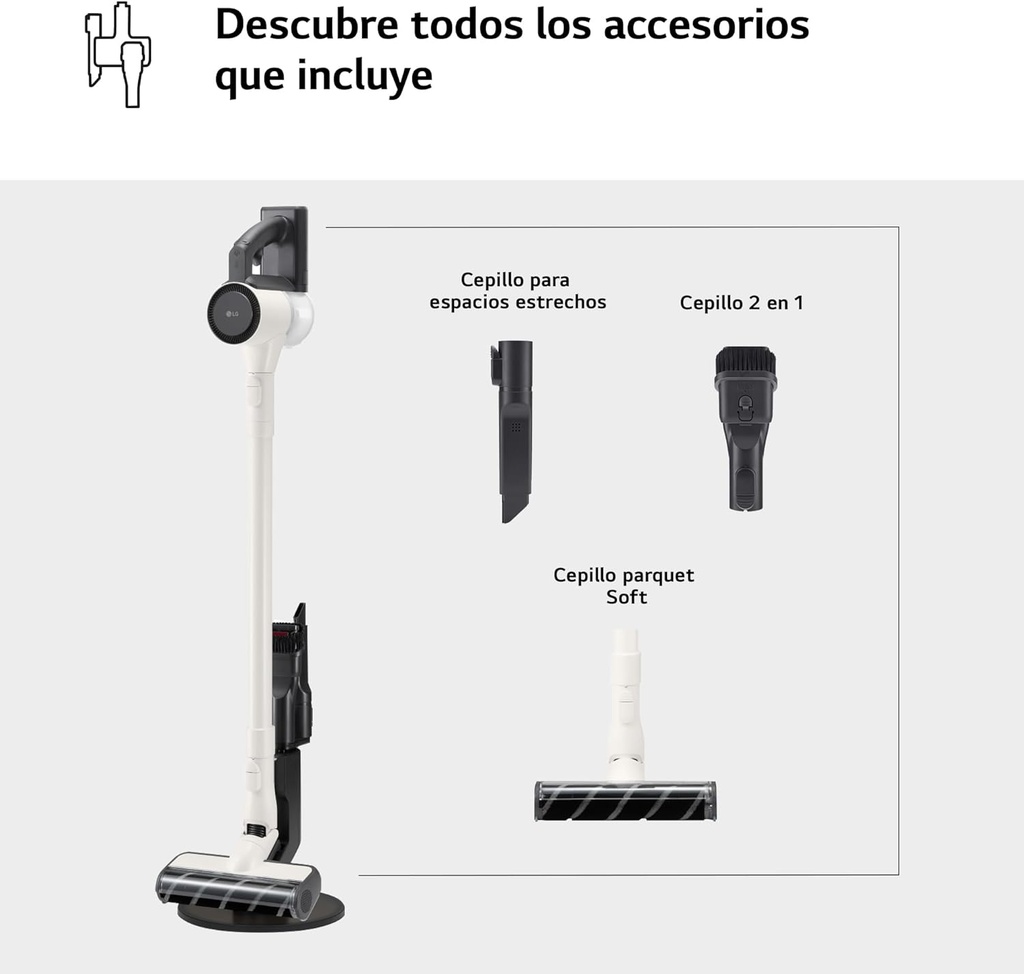 LG A9C-SLIM1C, Aspirador Escoba LG CordZero 150W succión