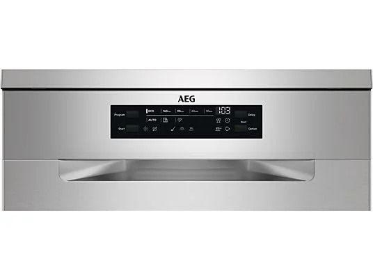 AEG FFB74927ZM, Lavavajillas 14 servicios, 8 programas, 60 cm, Sistema AirDry, Inox