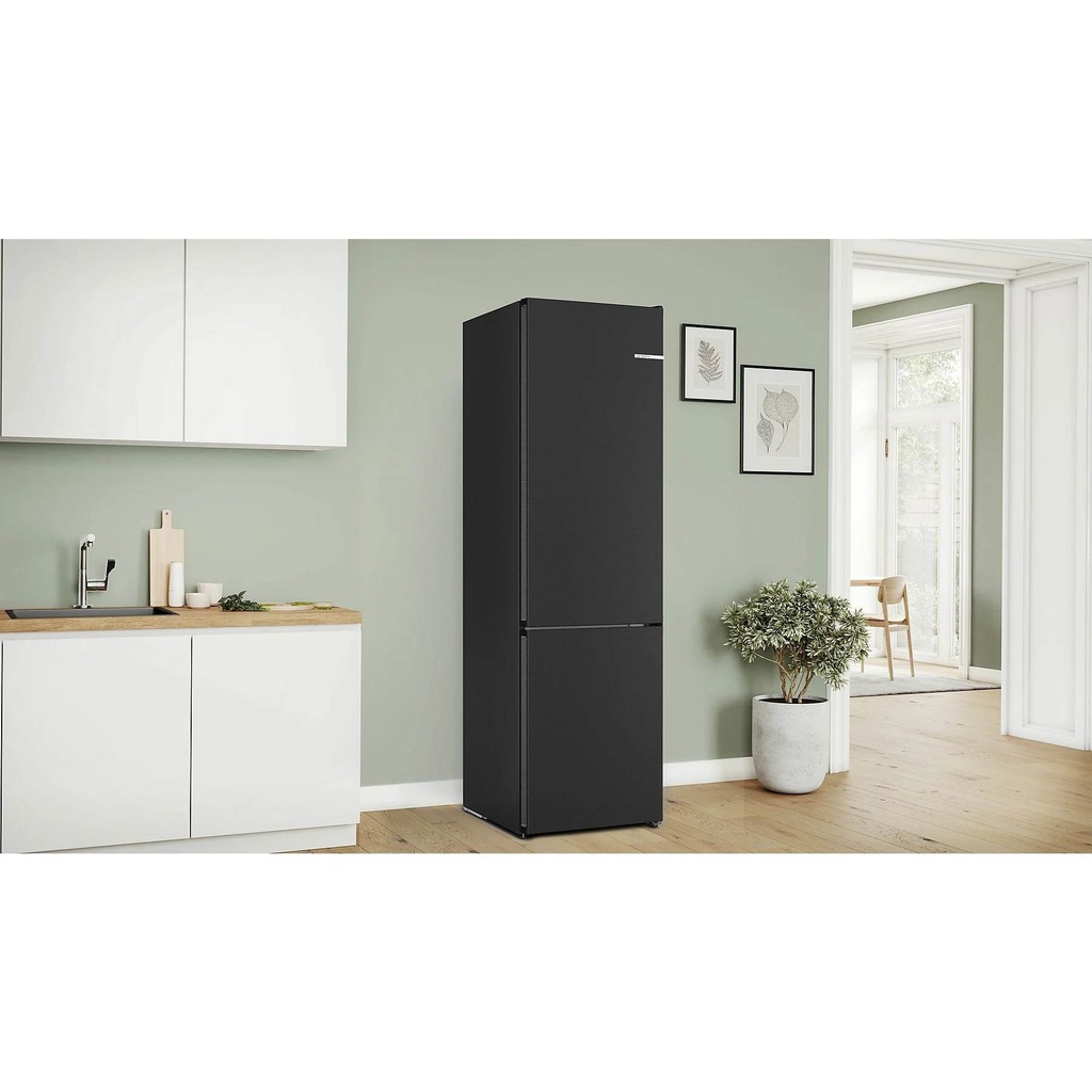 Bosch KGN392XCF, Frigorífico combinado de libre instalación 203 x 60 cm Acero negro antihuellas, Total NoFrost