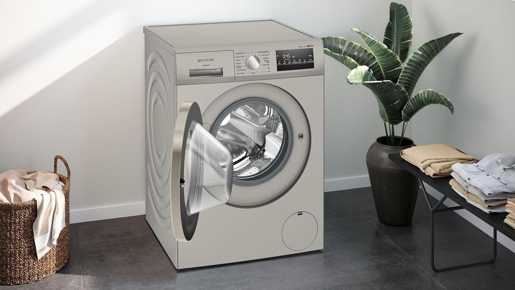 Siemens WM14N29XEP, Lavadora de carga frontal, iQ300, 9 kg máx. 1400 rpm, Acero mate antihuellas