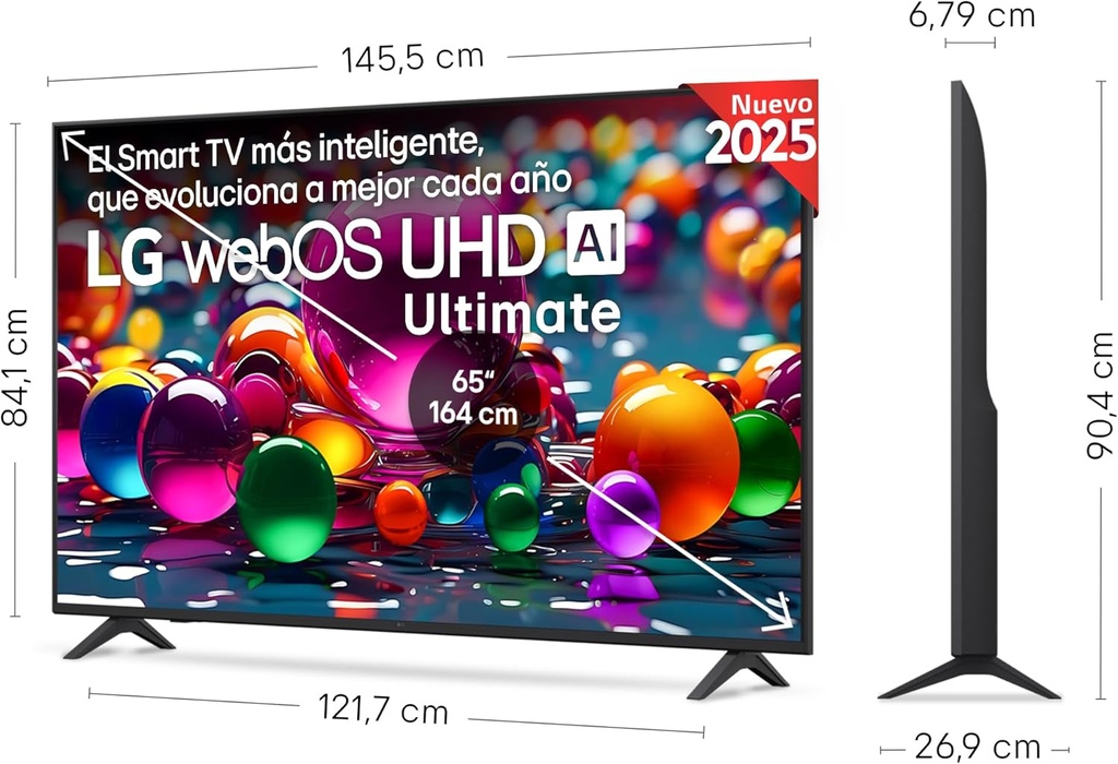 LG 65UA75006LA, TV LED 65'', 4K Ultra HD, 60 Hz, WebOS25