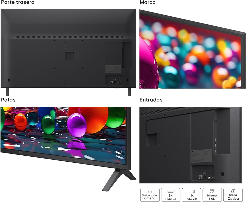 LG 43UA75006LA, TV LED, 4K Ultra HD, 60 Hz, WebOS25