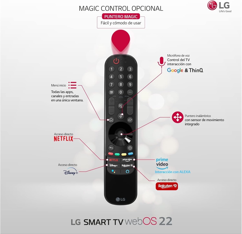 LG 32LQ63806LC, TV 32", Full HD, Smart TV, webOS22, HDR10 Pro, HGiG, Cloud Gaming, blanco