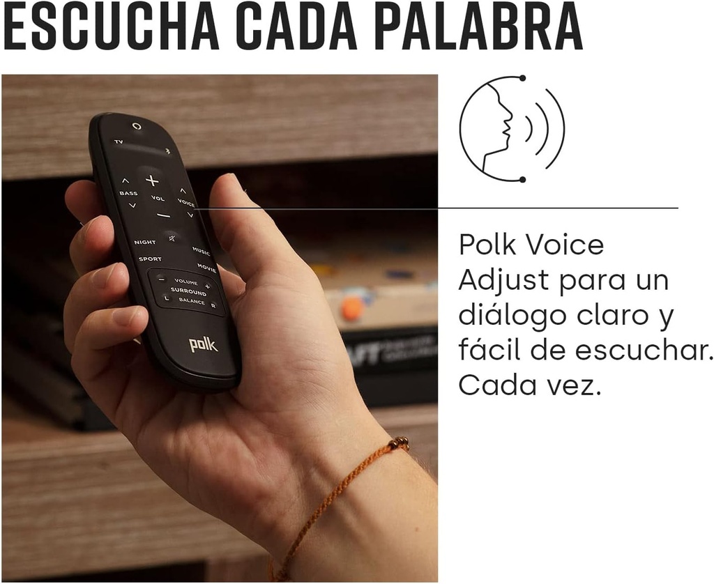 Polk, React, Barra de Sonido con bluetooth