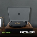 Tocadiscos - Muse MT-106 BT, Bluetooth, USB, RCA, 2x5 W Madera