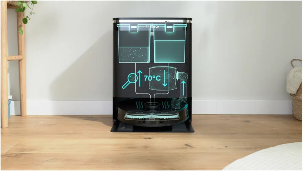 Bosch BCRDW3BX, Robot aspirador Spotless Max Cam, cepillo CarbonPower,  Home Connect