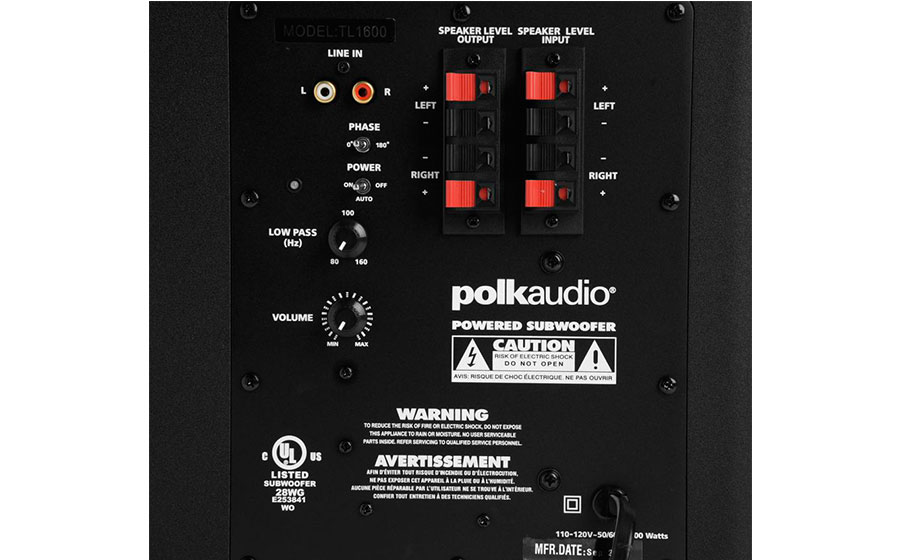 Polk Audio TL1600, TL150 Pack + 1 Subwoofer amplificado