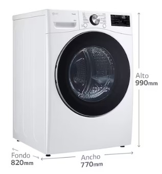 Secadora con Inteligencia artificial 18kg, D, con Bomba de calor Dual Inverter, Direct Drive , Inox antihuellas , Serie XXL