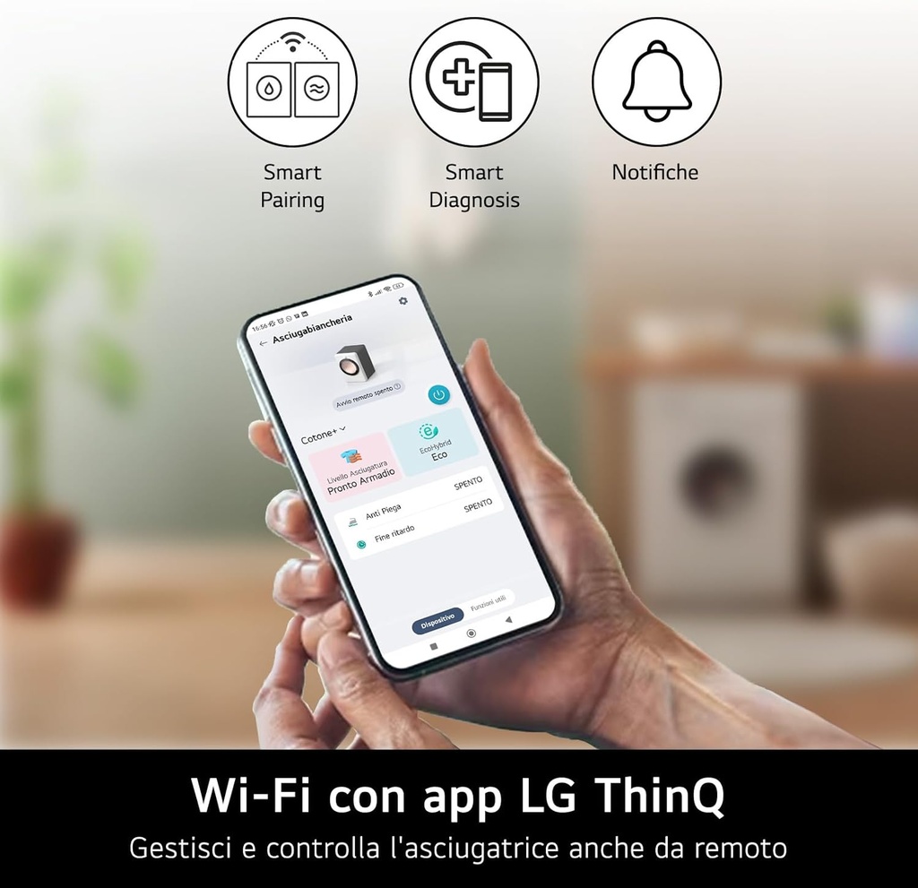 Secadora con Inteligencia artificial 18kg, D, con Bomba de calor Dual Inverter, Direct Drive , Inox antihuellas , Serie XXL