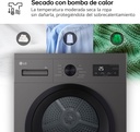 LG RHA1008NDK Secadora 8kg, D, con Bomba de calor , Negro grafito silver, Serie 100