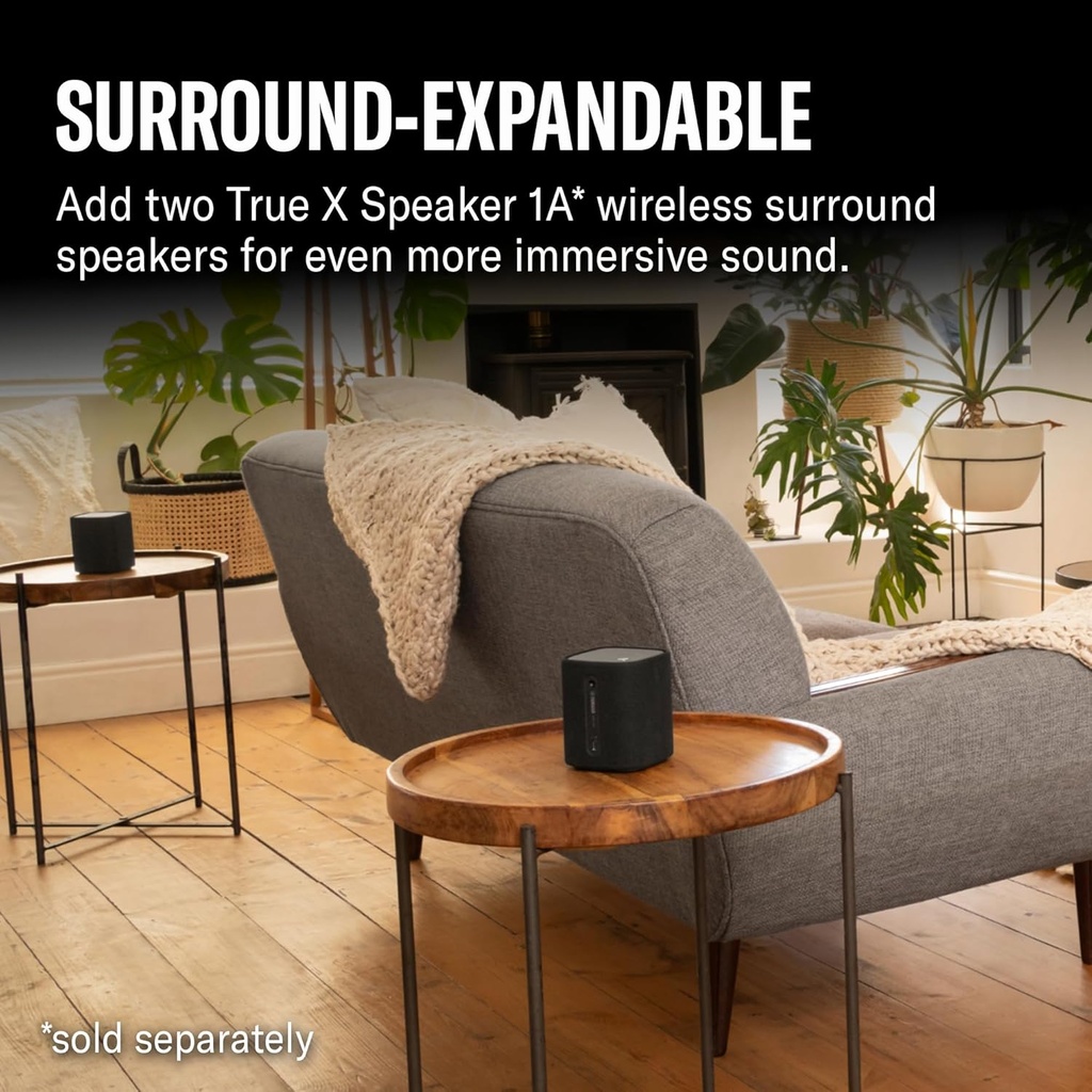 Yamaha SR-X50A, Barra de Sonido True X Bar 50A con Dolby Atmos, subwoofer inalámbrico y Alexa Incorporado, Negro