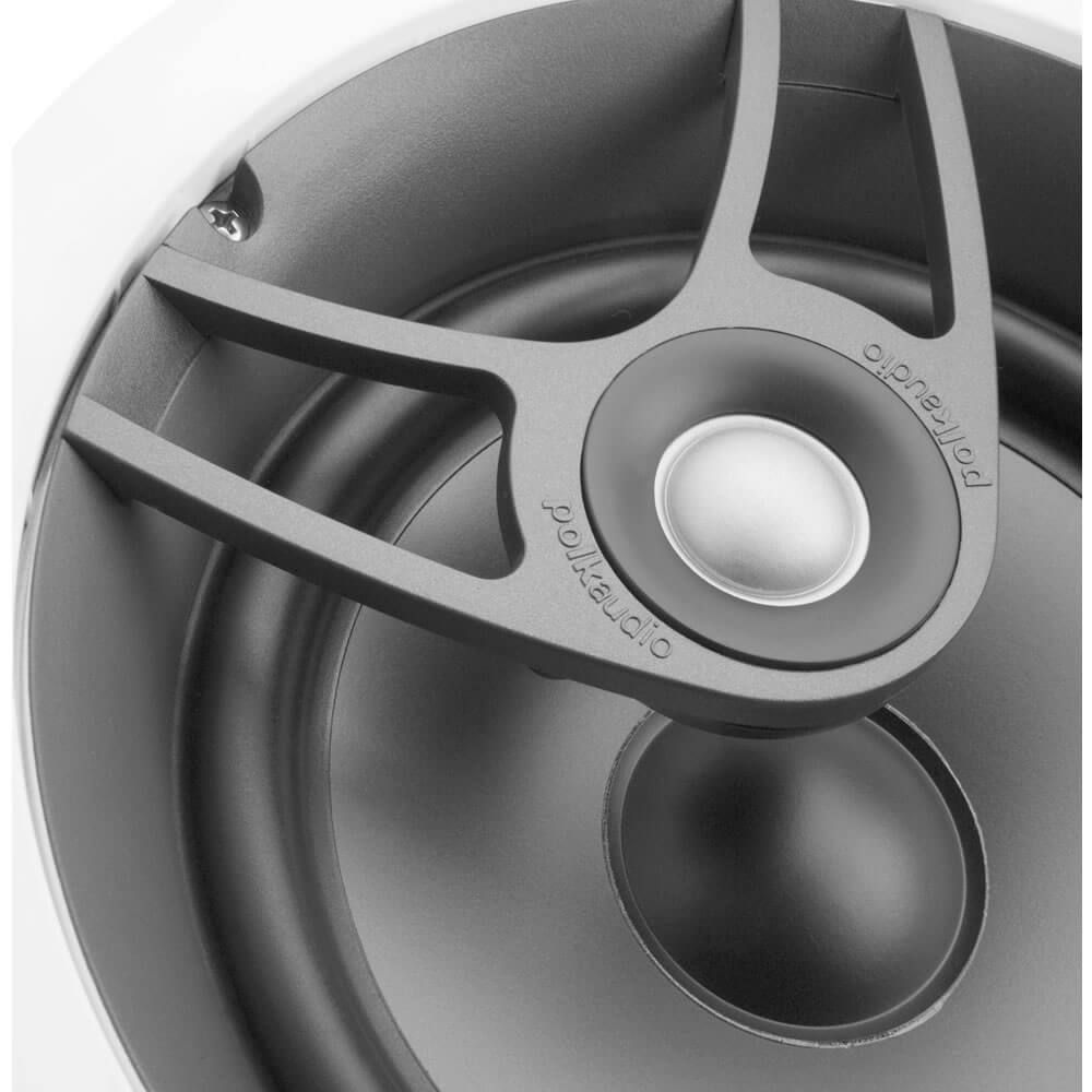 Polk SC-80, Altavoz empotrable en techo, Redondo, Resistente a la humedad, Woofer de 20 cm, Cúpula blanda de 2,5 cm orientable