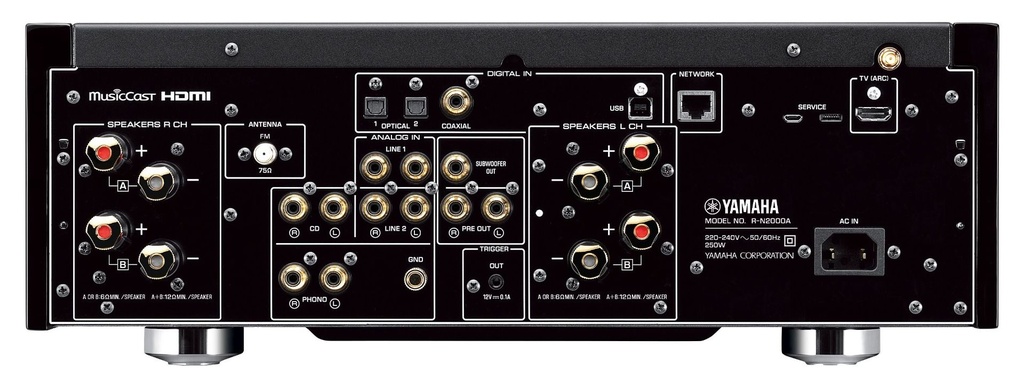 Yamaha R-N2000 A, Receptor Hi-Fi en red MusicCast