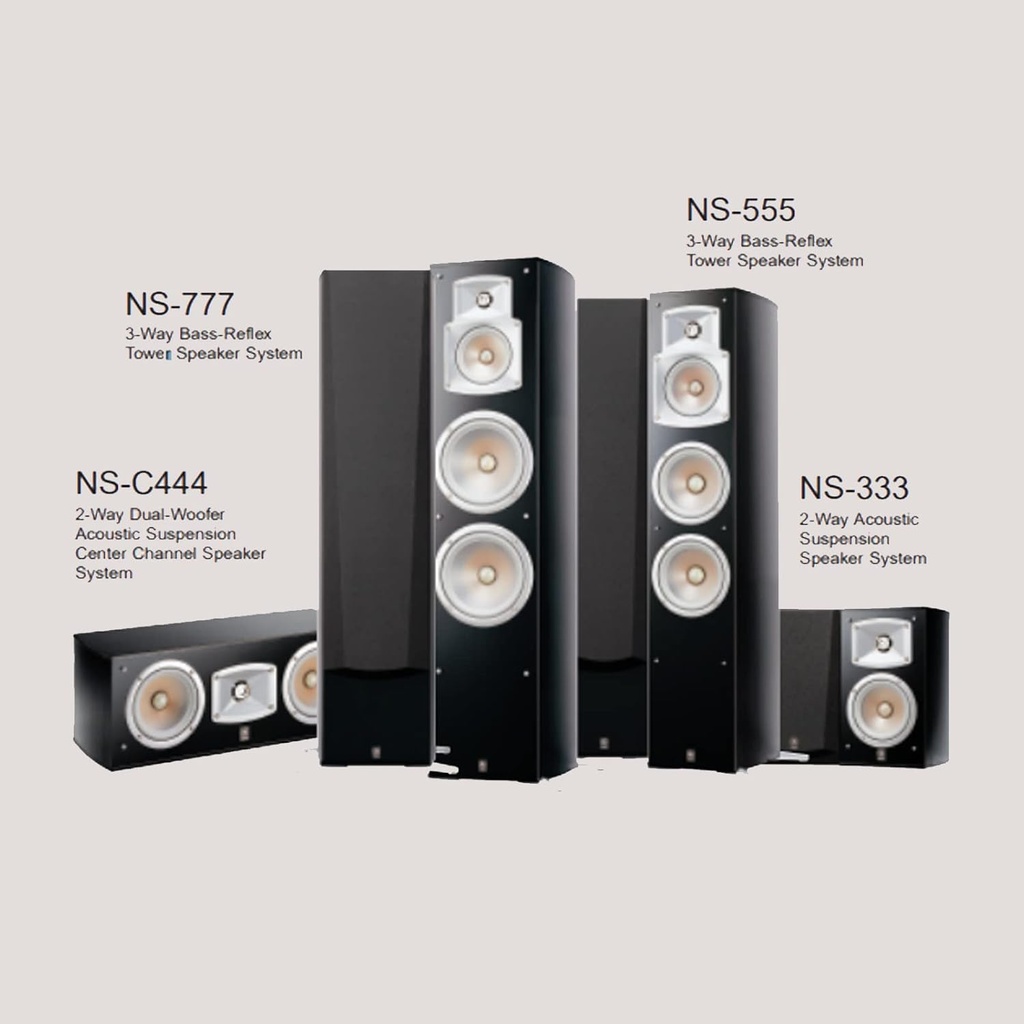 Yamaha NS-555, Pareja de altavoces de pie, 3-way, 6 Ohmio, 160 mm, 25 mm, 100 W
