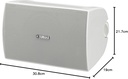 Yamaha NS-AW294, Pareja de altavoces de exterior, 2-vias, 80 Hz–20 kHz, 50 W