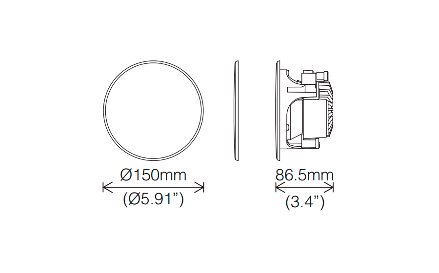 Yamaha NS-IC 400, Pareja de altavoces, Woofers de 10cm de doble cono Grill, Cubierta protectora incluida, Respuesta de frecuencia 95 Hz – 40 kHz, Sensibilidad 85 dB (2,83 V, 1 m)