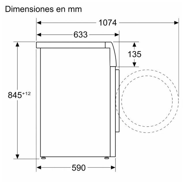 Siemens WG56H2A0ES, lavadora de carga frontal, 10KG, 1600RPM, dosificación automática i-Dos