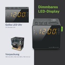 Muse M-187 CR, radio despertador, alarma dual, FM/MW, negro