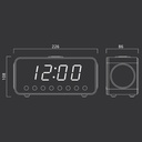 Muse M-192 CR,  Radio despertador FM/AM PLL con 20 presintonías, Pantalla LED de 1,8'' con tres niveles de intensidad, Radio, zumbador, snooze, sleep y siesta