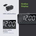 Muse M-192 CR,  Radio despertador FM/AM PLL con 20 presintonías, Pantalla LED de 1,8'' con tres niveles de intensidad, Radio, zumbador, snooze, sleep y siesta