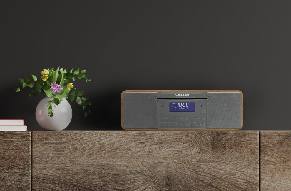 Sangean DDR-47BT, radio con gabinete de madera DAB+ BLUETOOH