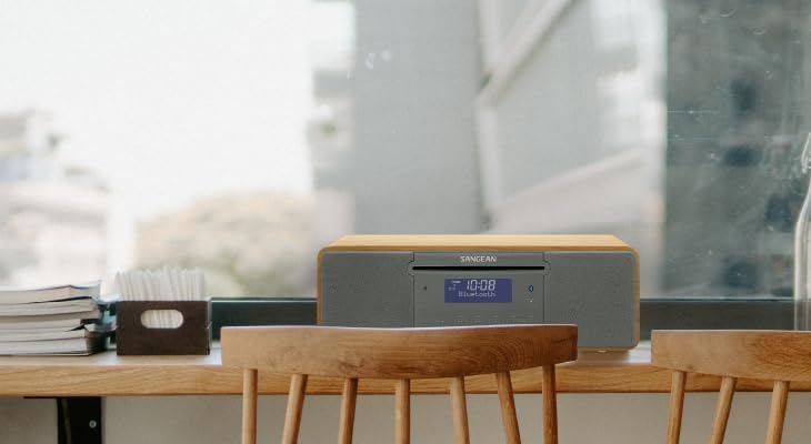 Sangean DDR-47BT, radio con gabinete de madera DAB+ BLUETOOH