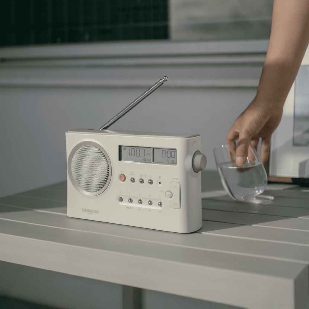 Sangean PR-D4BT, radio de sintonización, AM / FM, Bluetooth, función alarma, color crema