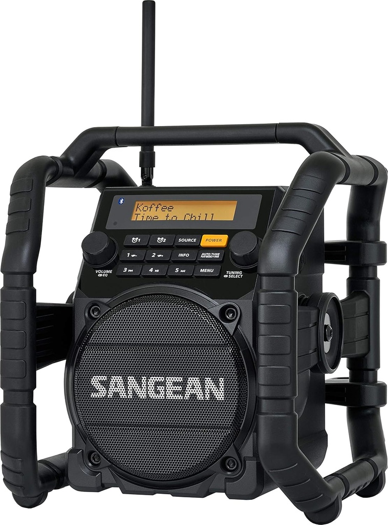Sangean U-5 DBT, FM AM, NFC, alarma, USB, Waterproof ,BT, Black
