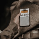 Sangean DT-800, radio portátil, 1 W, AM/FM, 40 presintonías, blanca