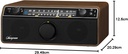 Sangean WR-12BT, Radio analógica, 2 bandas FM estéreo/AM, Bluetooth integrado