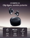 Auriculares Inalámbricos Bluetooth 5.4, Audifonos Deportivos Abiertos Clip, Dolby Audio Premium 6,5g, Open Ear, 40H de Batería, 4 Mics, Cancelación Ruido