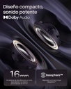 Auriculares Inalámbricos Bluetooth 5.4, Audifonos Deportivos Abiertos Clip, Dolby Audio Premium 6,5g, Open Ear, 40H de Batería, 4 Mics, Cancelación Ruido
